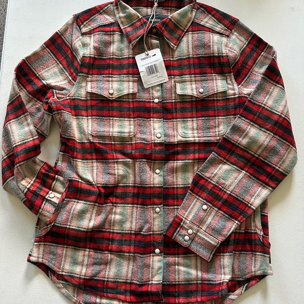 Toad&Co Red Plaid Button Down Shirt